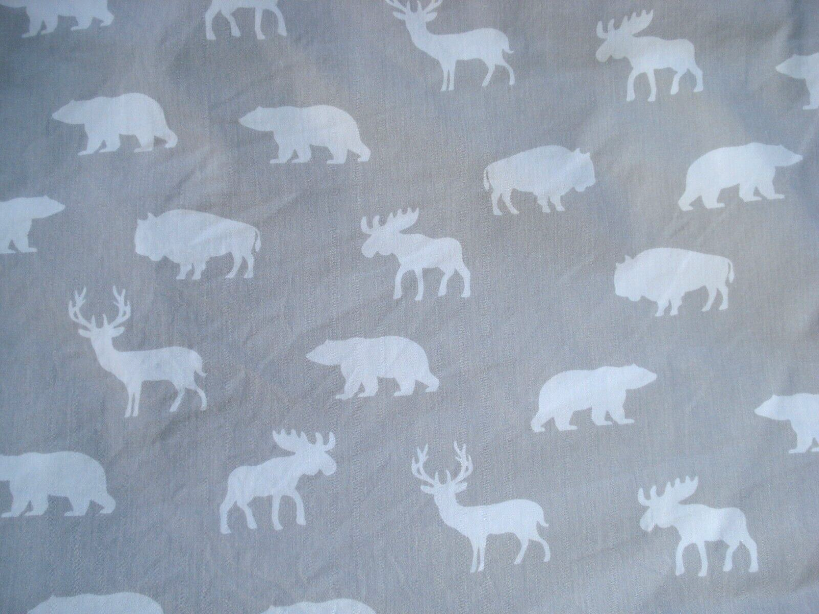 The Peanut Shell Grey  Buffalo Bear Deer Moose Animal Print 