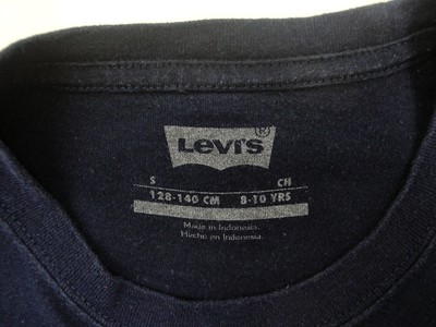 Levi's Denim SF CA Wings T-shirt Navy Blue Distressed Graphic Shirt Boys size S