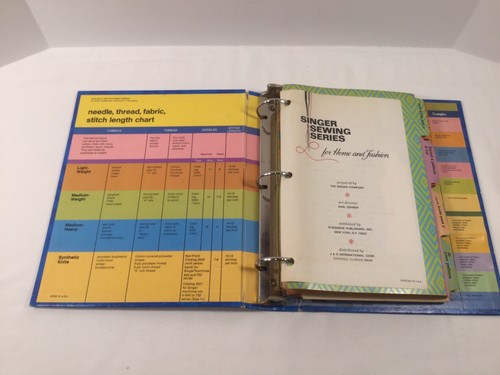 Vintage Singer Sewing Series For Home And Fashion Book 1972 ~ 5-Ring HC