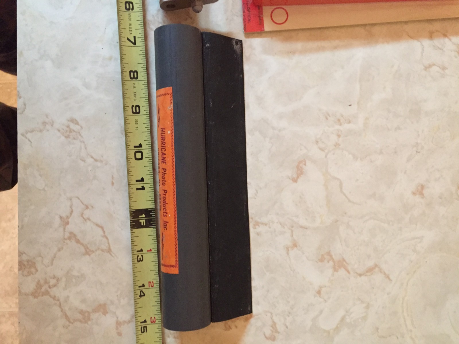 3 Vintage Darkroom tools  TESTRITE Wide Rubber Print Roller, capro print tongs