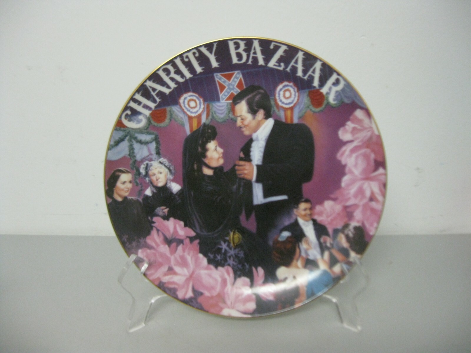 Bradford Exchange Gone With the Wind Musical Treasures Plate Charity Bazaar