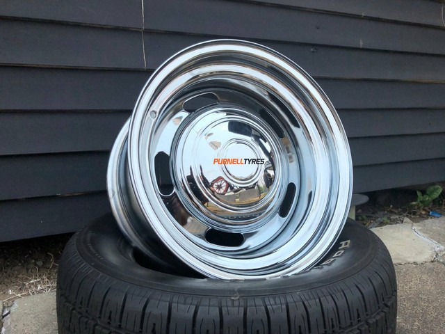 15&amp;quot; smoothie rally wheels chrome black ford holden chev 5 114.3 120.65 ...