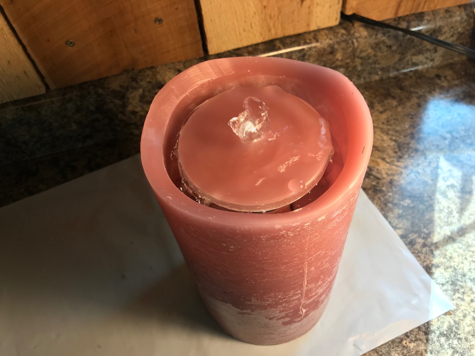 Aqua Flame Flameless Candle Fountain with Timer