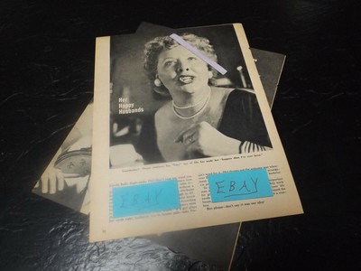 1957 VIVIAN VANCE MAGAZINE ARTICLE CLIPPING HER HAPPY HUSBANDS