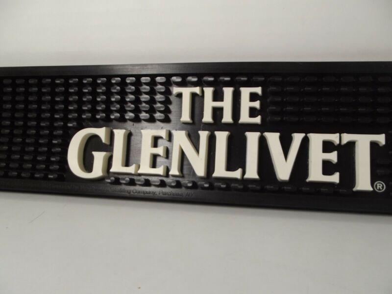 Glenlivet Whiskey Scotch Rubber Bar Mat Rail Spill Runner Pad 20.5"L x 3.5"W