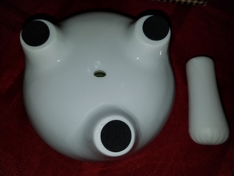 Cobble Creek White Porcelain Molcajete Salsa Dish Mortar and Pestal NIB