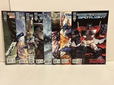 Transformers Spotlight 8 Issue Lot (IDW Comics 2006-2009) Optimus Prime & More