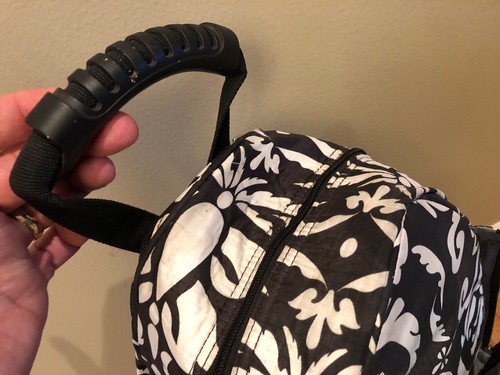 JETPAC Life Is Tennis Black White Pattern Tennis Slingback Bag Carryall Used