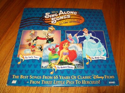 DISNEY SING ALONG SONGS - COLLECTION OF ALL-TIME FAVORITES 2-Laserdisc LD WALT