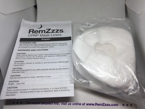 REMZZZs K12-NL Large for Full Face & Nasal CPAP Mask Liners