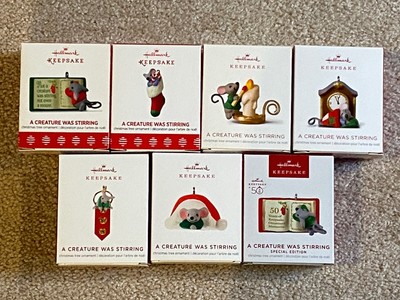 Hallmark Mini Ornament Complete Set A Creature Was Stirring Mice