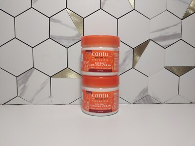   2 Pack CANTU Shea Butter Coconut Curling Cream Curly Hair NEW SEALED