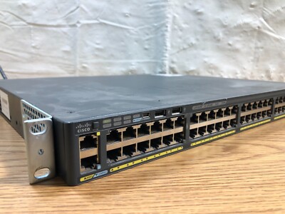 Cisco WS-C2960X-48LPS-L 48-Port Gigabit Ethernet POE Switch W/C2960X-STACK