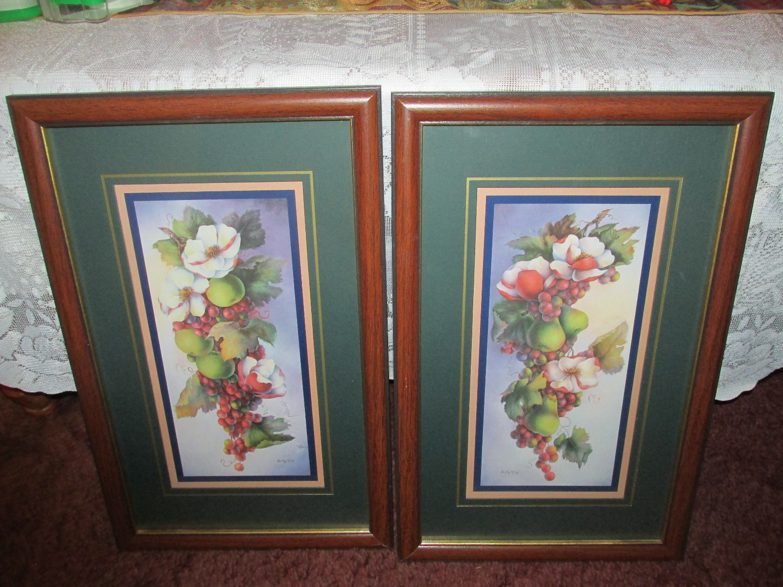 HOME INTERIORS PICTURES SET  2   Floral 10' X  16''