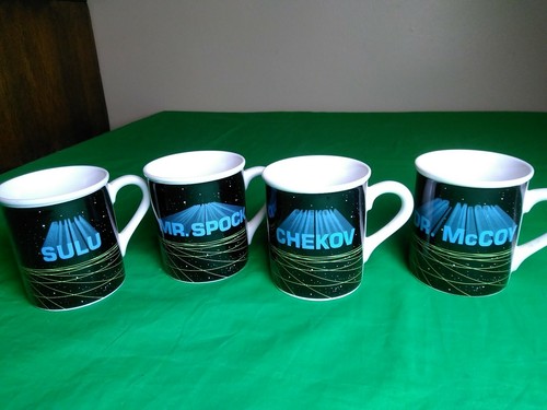 The Star Trek Hamilton Mug Collection Mr Spock Sulu Dr McCoy Chekov