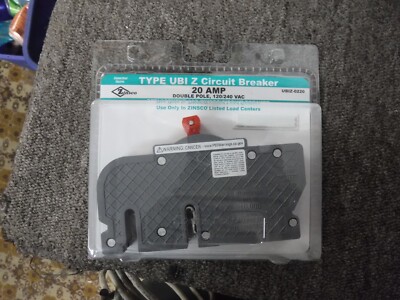 *NEW* Connecticut Electric UBIZ 20 Amp 3/4'' 2-Pole Circuit Breaker, UBIZ-0220