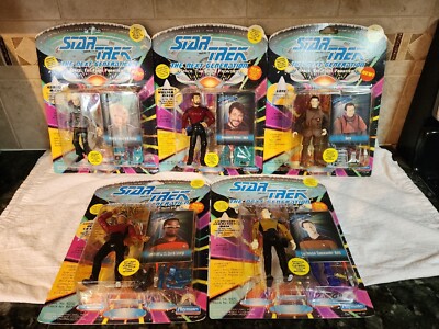Playmates Lot Of 5 Star Trek The Next Generation Action Figures (Ricker-More)