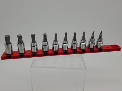 TEKTON 10 Piece 3/8 Inch Hex Bit Socket Set 3mm to 10mm SHB91101-D