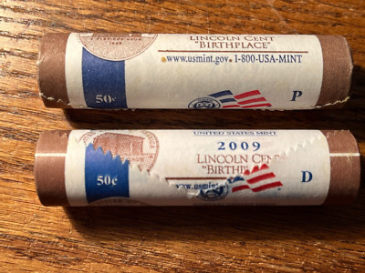 2009 P D Lincoln Cents LP1 Birthplace Log Cabin Uncirculated MINT issue (2) OGP