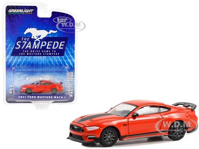 2021 FORD MUSTANG MACH 1 RACE RED 1/64 DIECAST MODEL CAR BY GREENLIGHT 13340 E