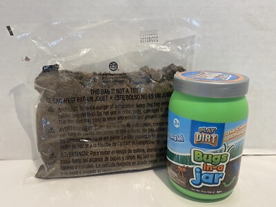 Play Visions Play Dirt + Bugs in a Jar.  Includes 2 bugs (Jar Is Not Sealed)