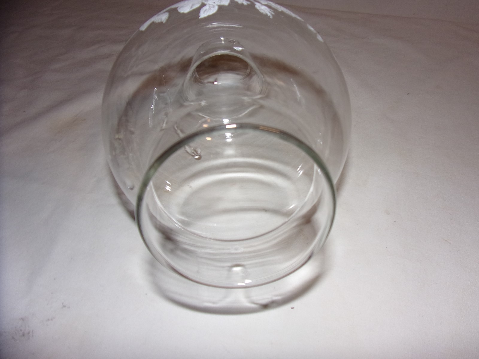 Big Bulge ROSE MOTIF Oil Lamp Chimney (CHIMR4)