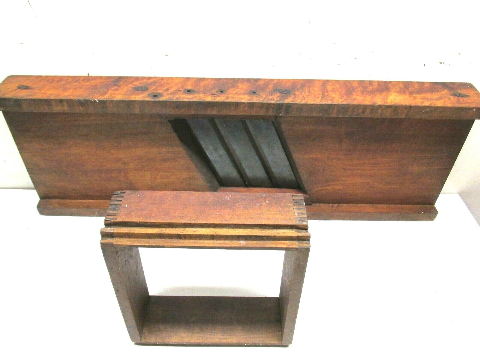 Vintage/Primitive  Wood (triple bladed)  Kraut Cutter /Cabbage/Slaw Board