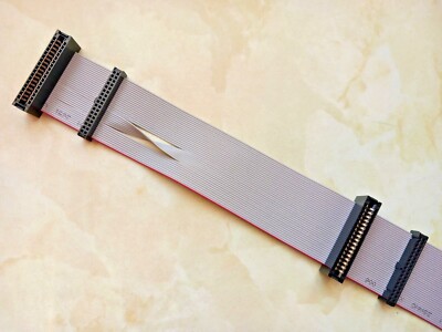 Universal floppy disk drive FDD data cable 3.5'' 5.25'' twin 80cm