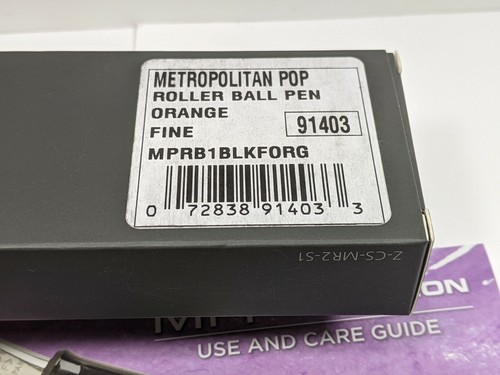 Pilot Metropolitan Retro Pop Fine Rollerball Pen in Orange- P91403 with Gift Box