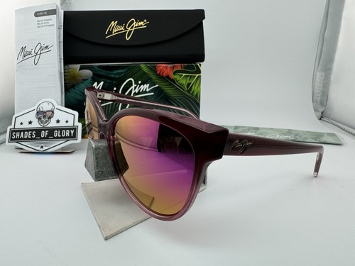MAUI JIM MAUI JIM OLU OLU MJ 537-07A BURGUNDY FADE MAUI SUNRISE POLARIZED SUNGLASSES