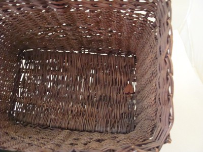 WICKER WOVEN BASKET WITH HANDLE-STORAGE/GATHERING/ORGANIZING-IMPERFECT