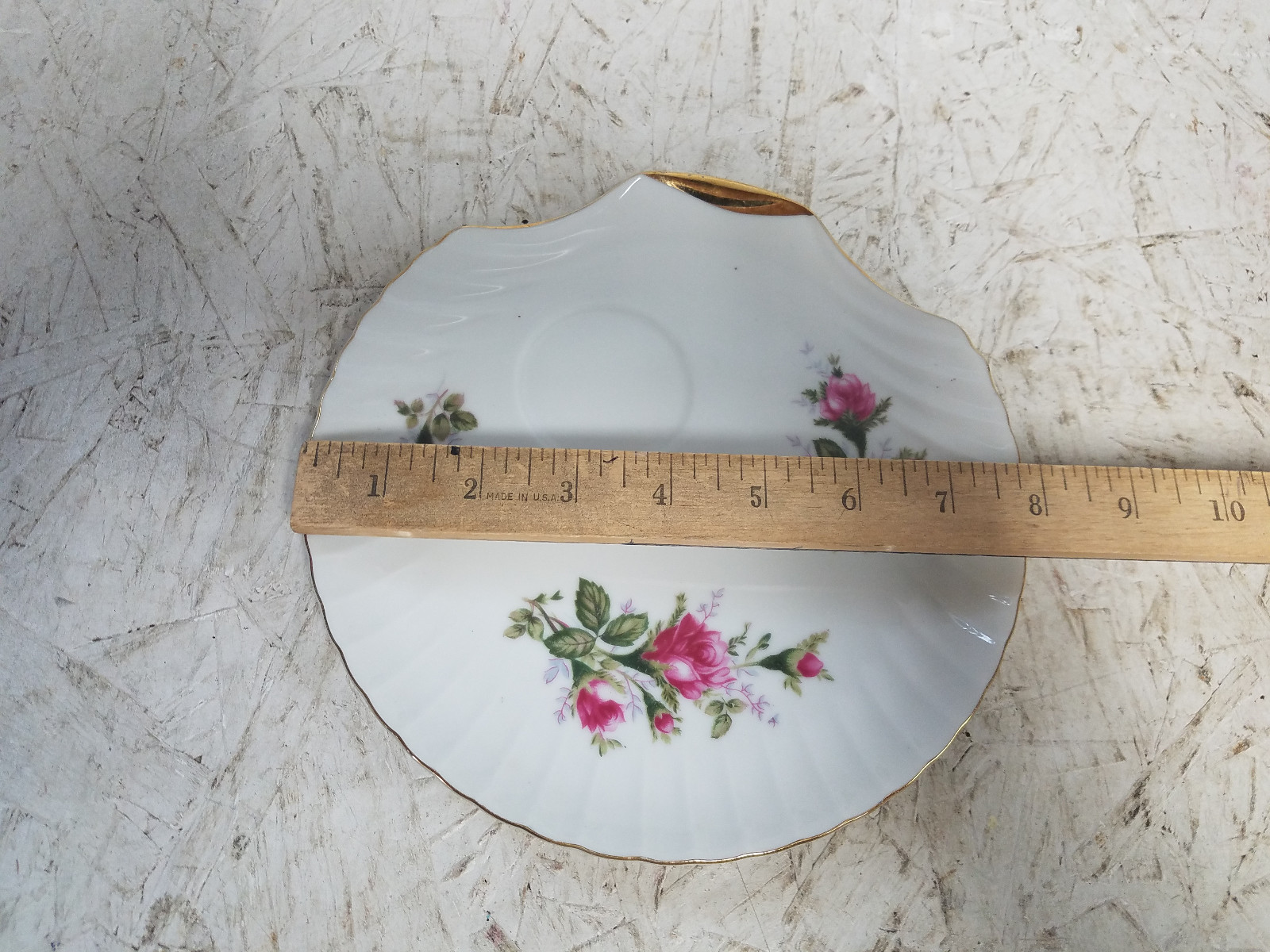 Vintage Norcrest LUNCHEON~Snack~DESERT~Shell Plate~SCALLOPED~8