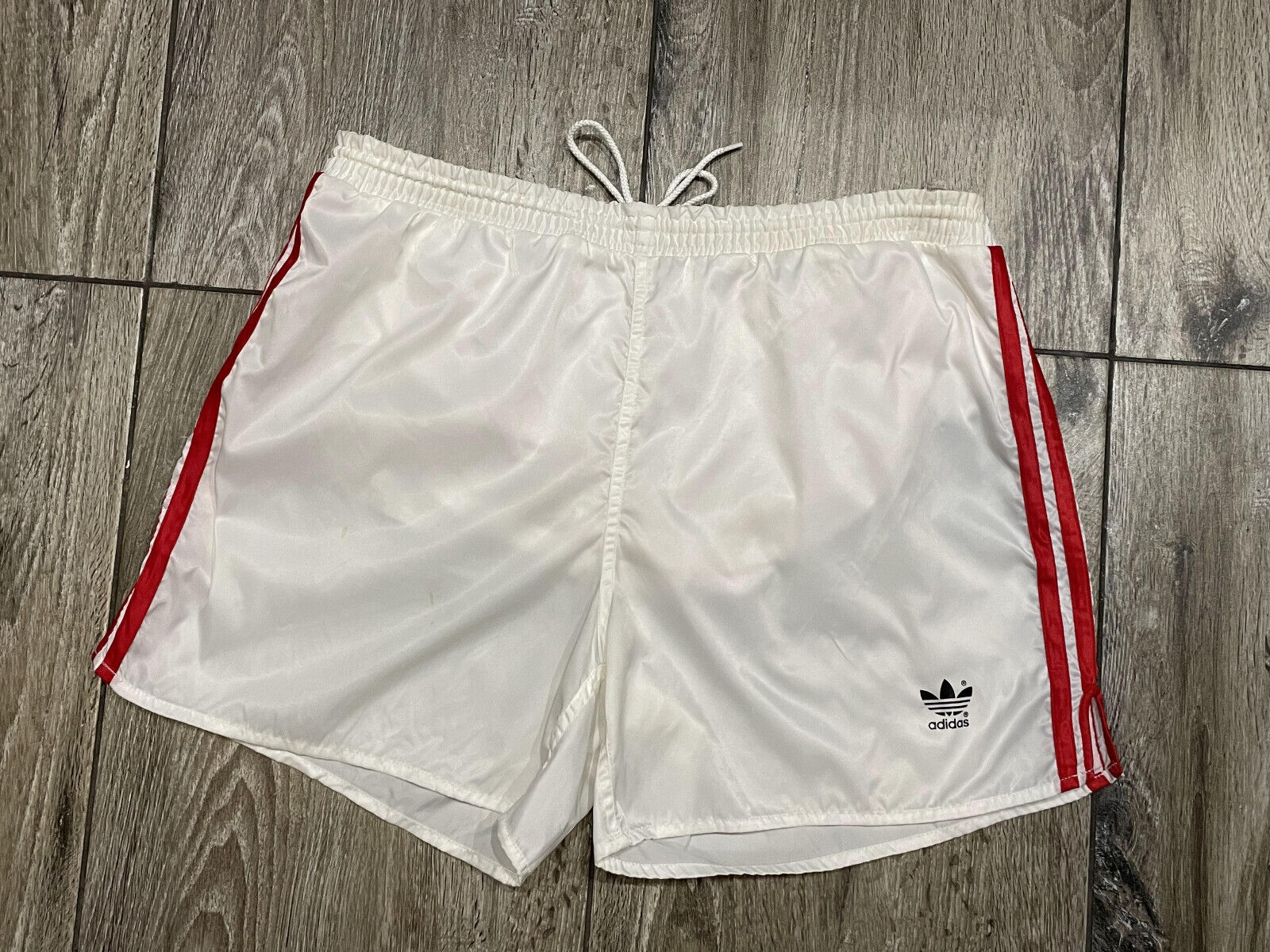 Very Rare Vintage ADIDAS Shorts Glanz Shiny Black Sz D 7 GB Very Rare Vintage ADIDAS Shorts Glanz Shiny Black Sz D 7 GB