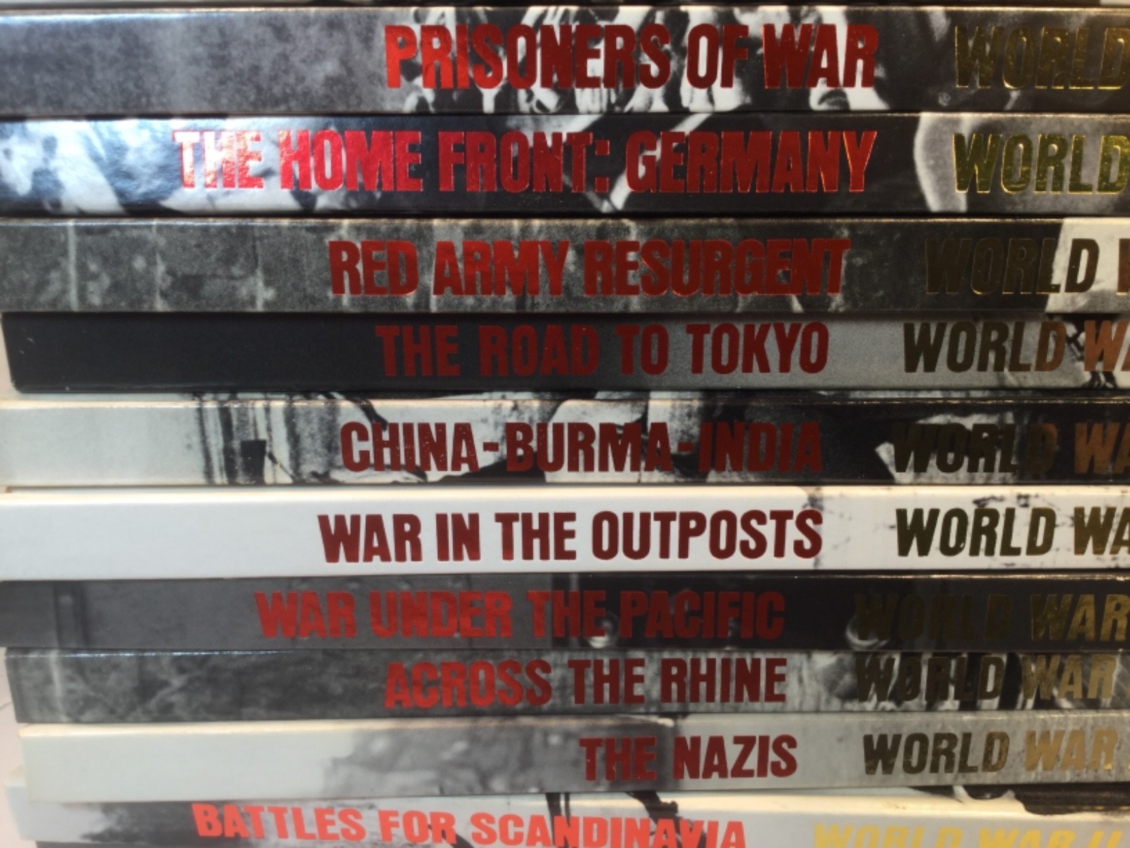 WORLD WAR II Time-Life Books Series 25 Volumes WW2 Red & Gold Rare