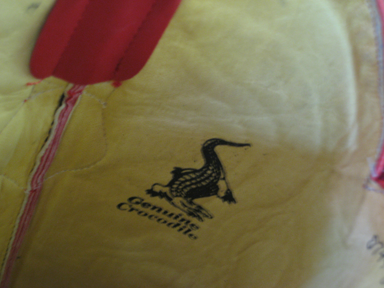 Pre-owned Los Altos Boots Los Altos Men Red Genuine Crocodile Caiman Tail Western Cowboy J-toe Boot (d)