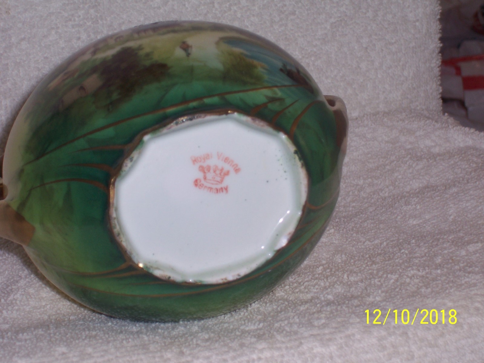 Royal Vienna Germany Castle Scene Vase