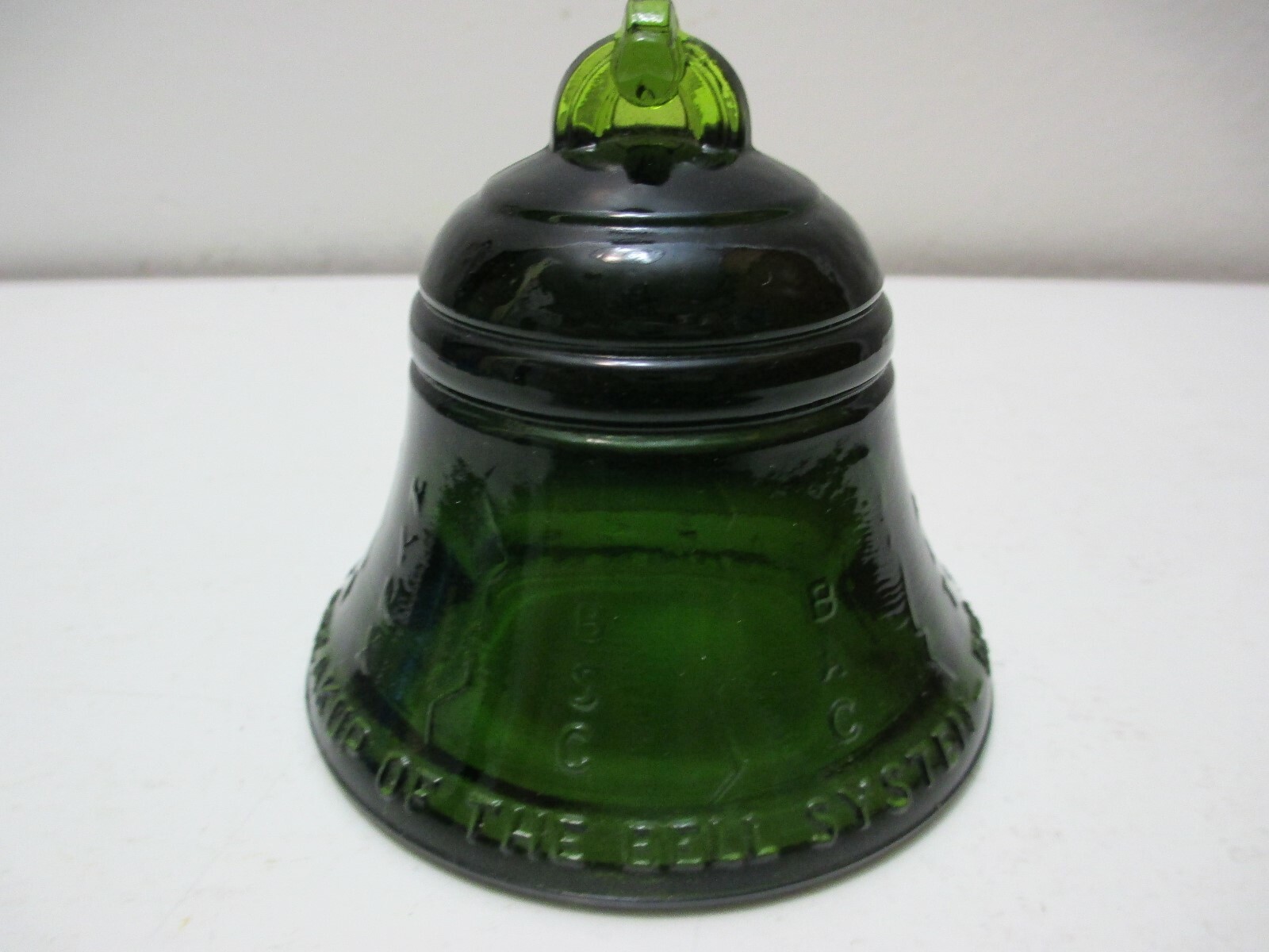 Vintage Telephone Pioneers of America The End Of An Era Glass Bell Paperweight