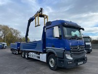 MERCEDES ACTROS 2546 *EURO 6* 6X2 DRAWBAR OUTFIT BRICK GRAB – 2018 – AX68 NHF*
