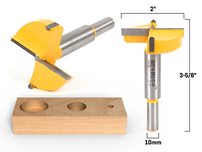 2'' Diameter Carbide Forstner Drill Bit - 10mm Shank - Yonico 43053C