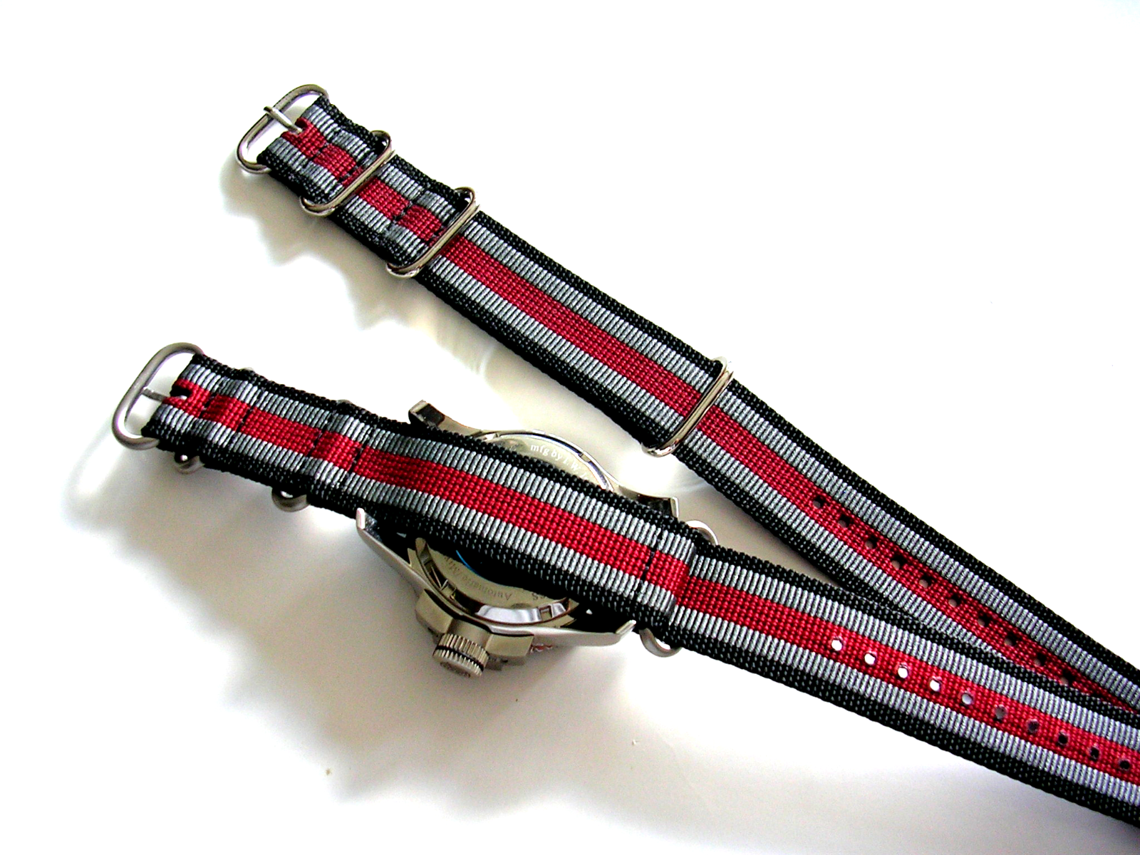 NATO G10 ® UTC HD Ballistic Nylon Military watchband strap Bond stripe IW SUISSE