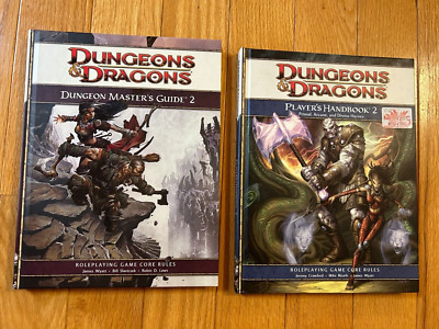 Player's Handbook 2 & Dungeon Master's Guide 2 D&D 4E Hardcovers 2 books 