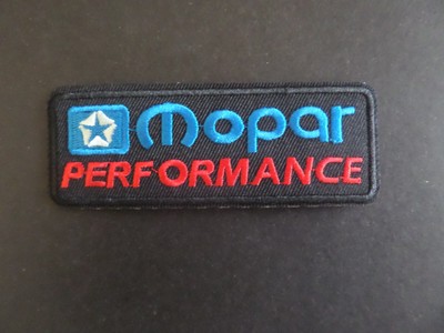 ''MOPAR PERFORMANCE AUTO EMBROIDERED IRON ON PATCHES 1-1/2 X 4  free tracking