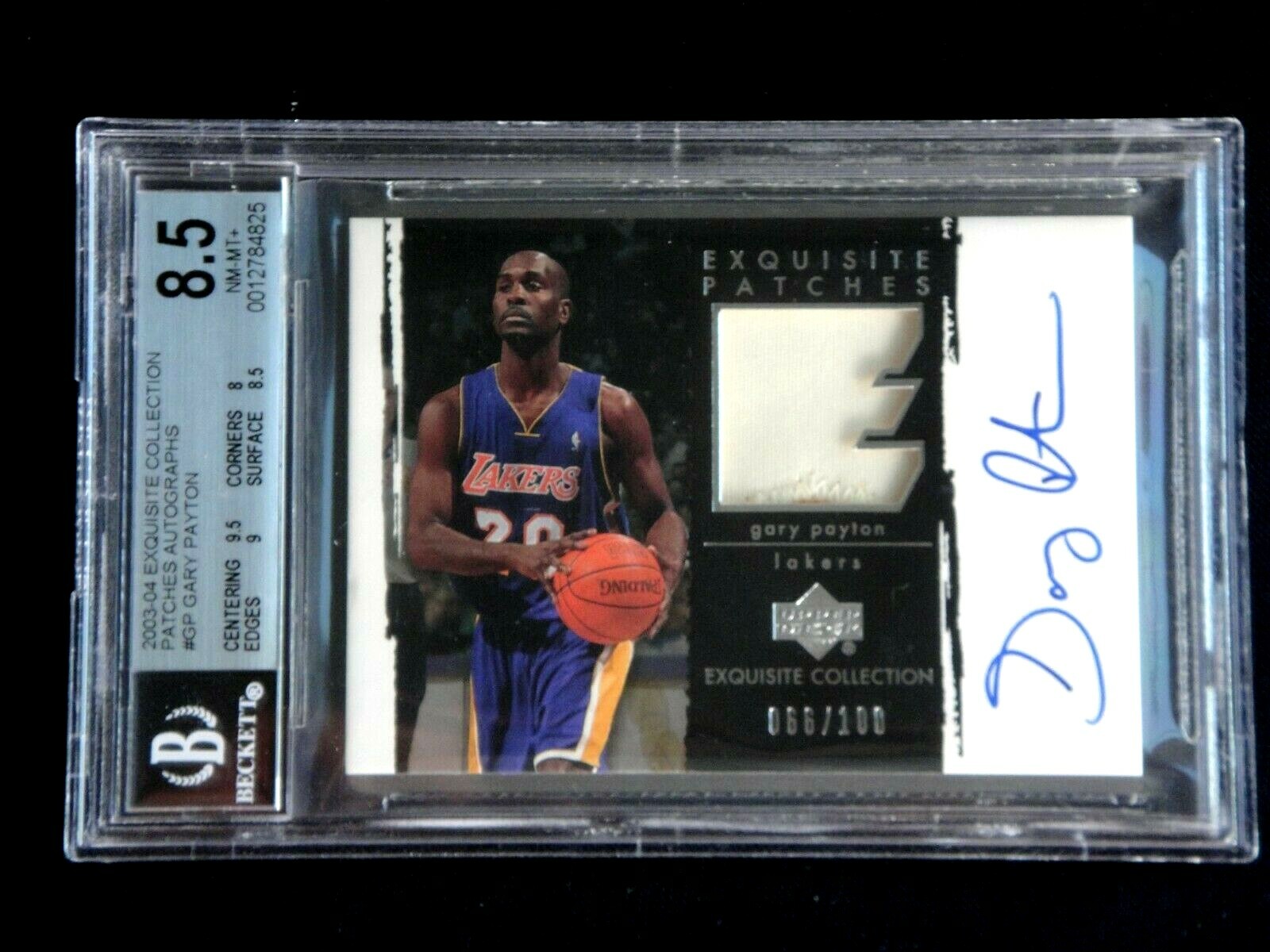 NBA GARY PAYTON AUTO 2003-04 UPPER DECK FINITE SIGNATURE ON CARD 