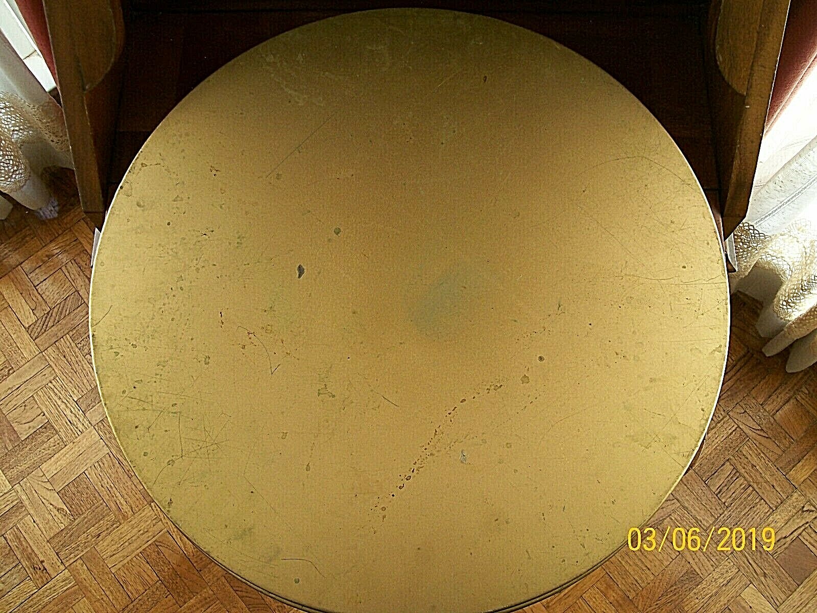 Vintage Toleware Hand Painted Large 19