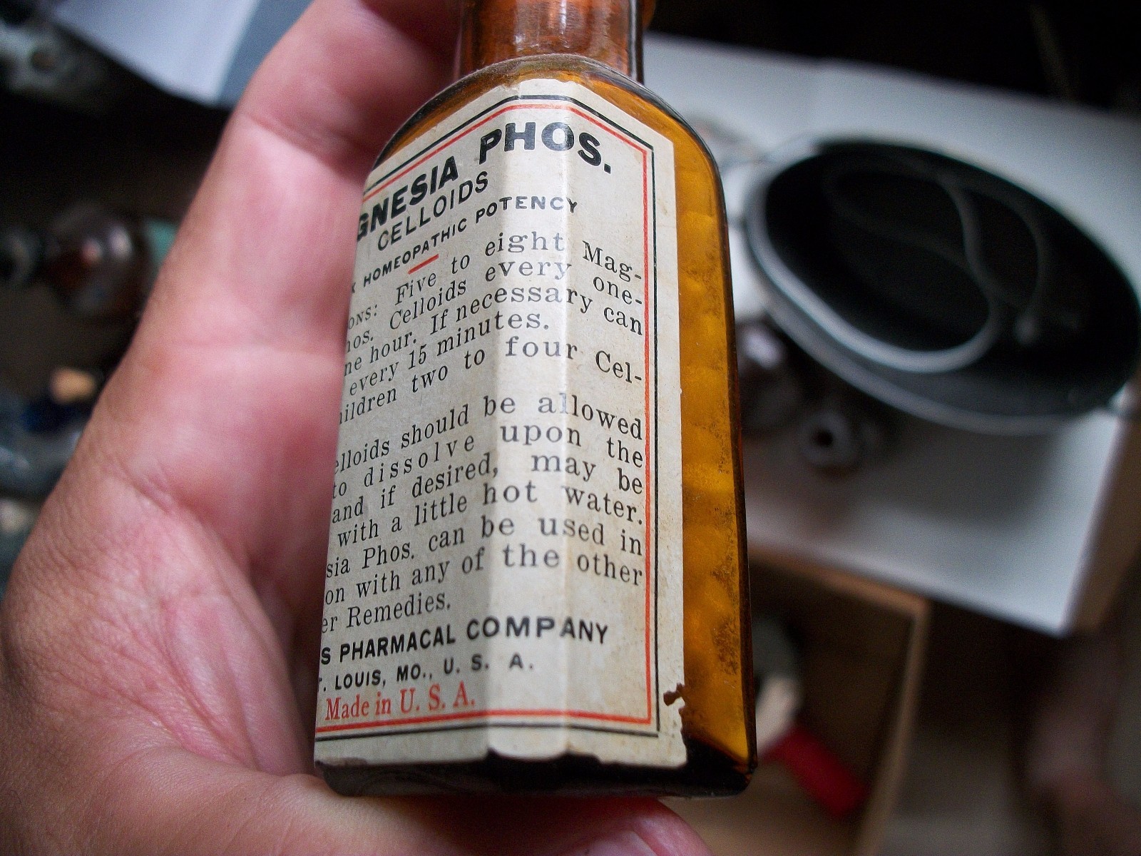 AMBER MAGNESIA PHOS. CELLOIDS LUYTIES HOMEOPATHIC PHARMACY ST LOUIS MISSOURI