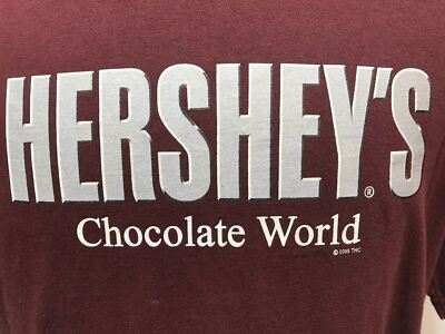 Hersheys Chocolate World Candy Bar T Shirt Iconic Treat Kisses Famous Large T2