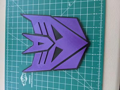 Transformers Deception 3D printed display wall mount logo