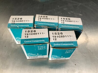 (5) Potter & Brumfield T81C5D111-12 RELAY TELECOM SPDT 1A 12VDC