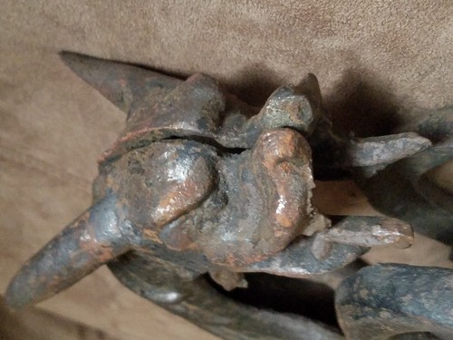 RARE Agriculture Wrought Iron Perched Dragon   Not another one on Ebay