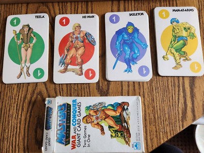 1983 Golden Masters of the Universe Giant Card Games Complete with Box